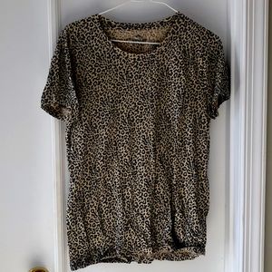 J Crew leopard print t-shirt